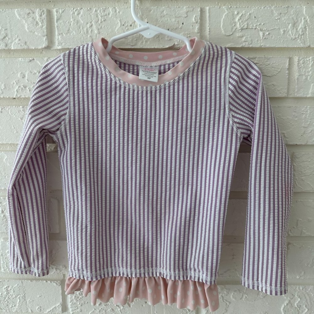 Ruffle Butts 3T Girls 2-Piece Bathing Suit/Rash Gaurd Bikini